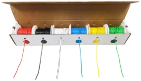 18 Gauge Hook Up Wire Kit - Solid Wire, Tinned Copper - Includes 6 Different Color 25 Foot Spools