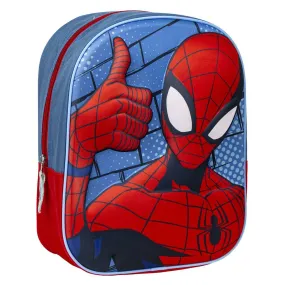 3D Child bag Spider-Man Red Blue 25 x 31 x 10 cm