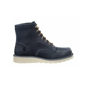 6" Moc Toe Wedge Soft Toe Boot Navy