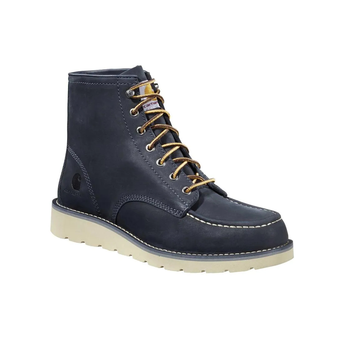 6" Moc Toe Wedge Soft Toe Boot Navy