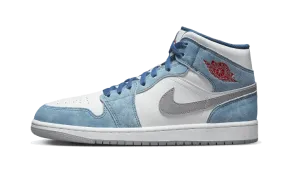 Air Jordan 1 Mid French Blue Fire Red