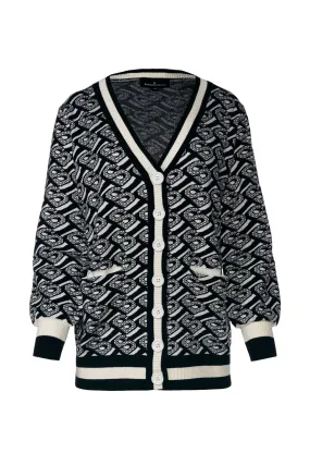 Bimu Cardigan With Button - Black