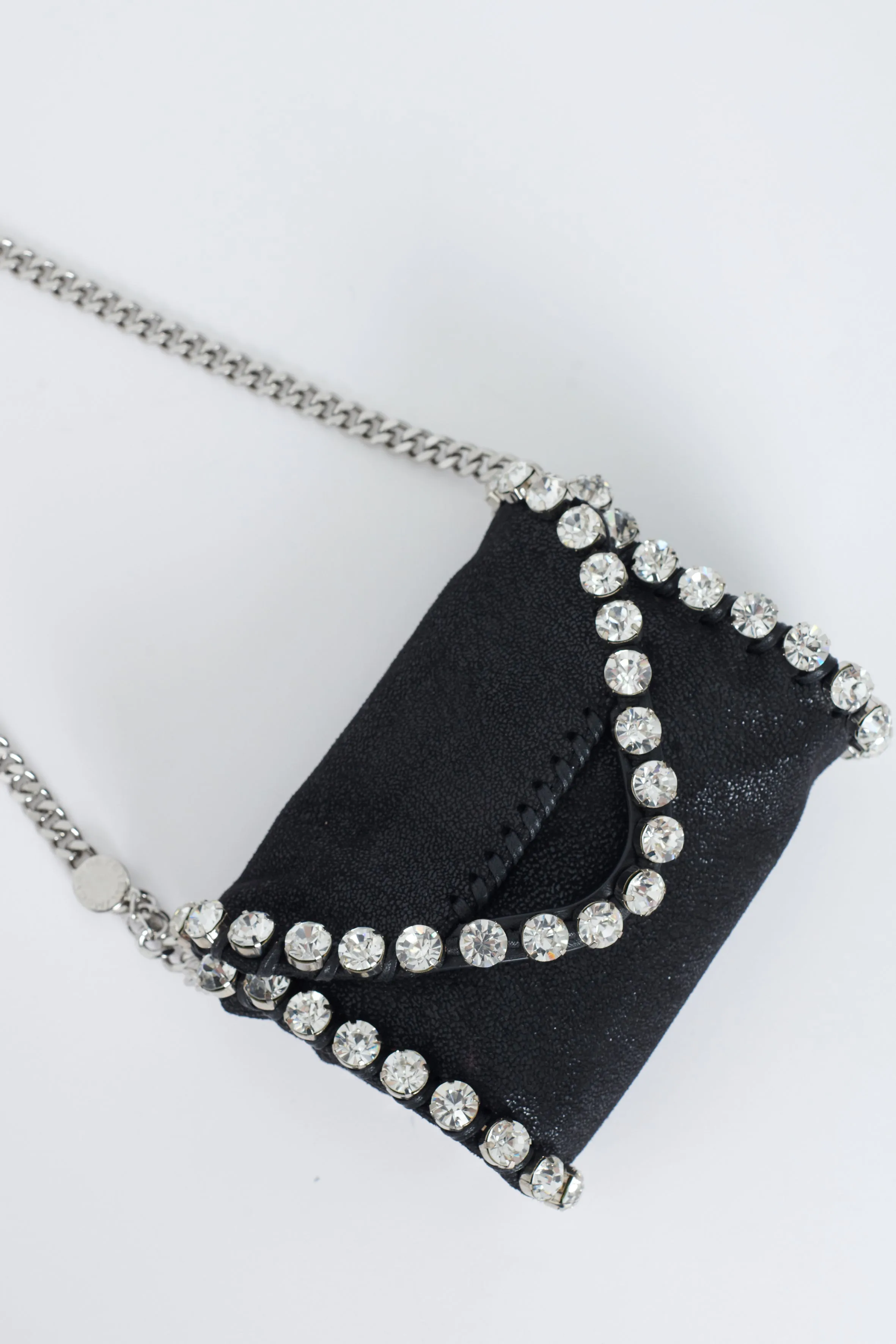 Black Falabella Tiny Crystal Preowned Bag