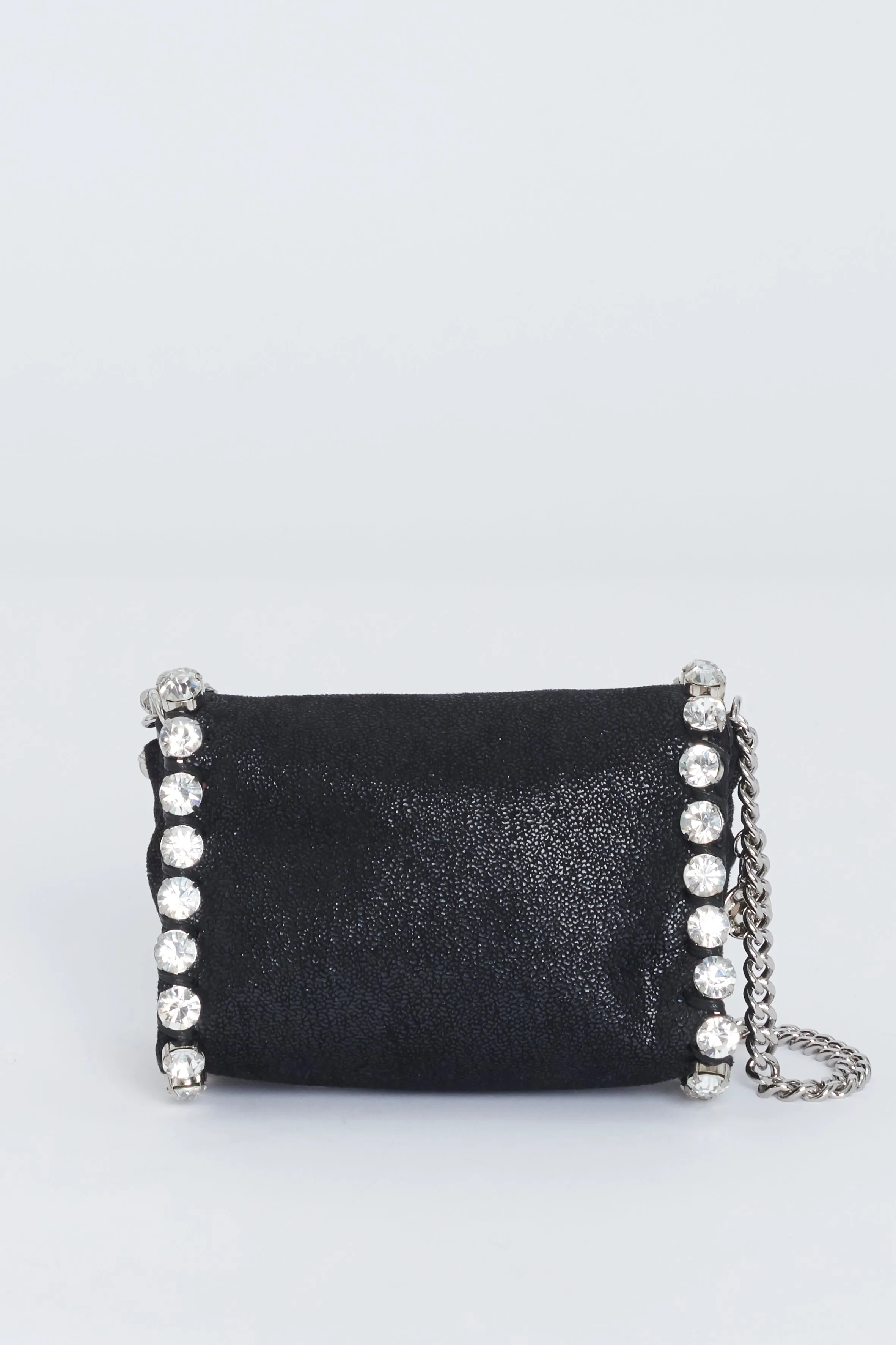 Black Falabella Tiny Crystal Preowned Bag