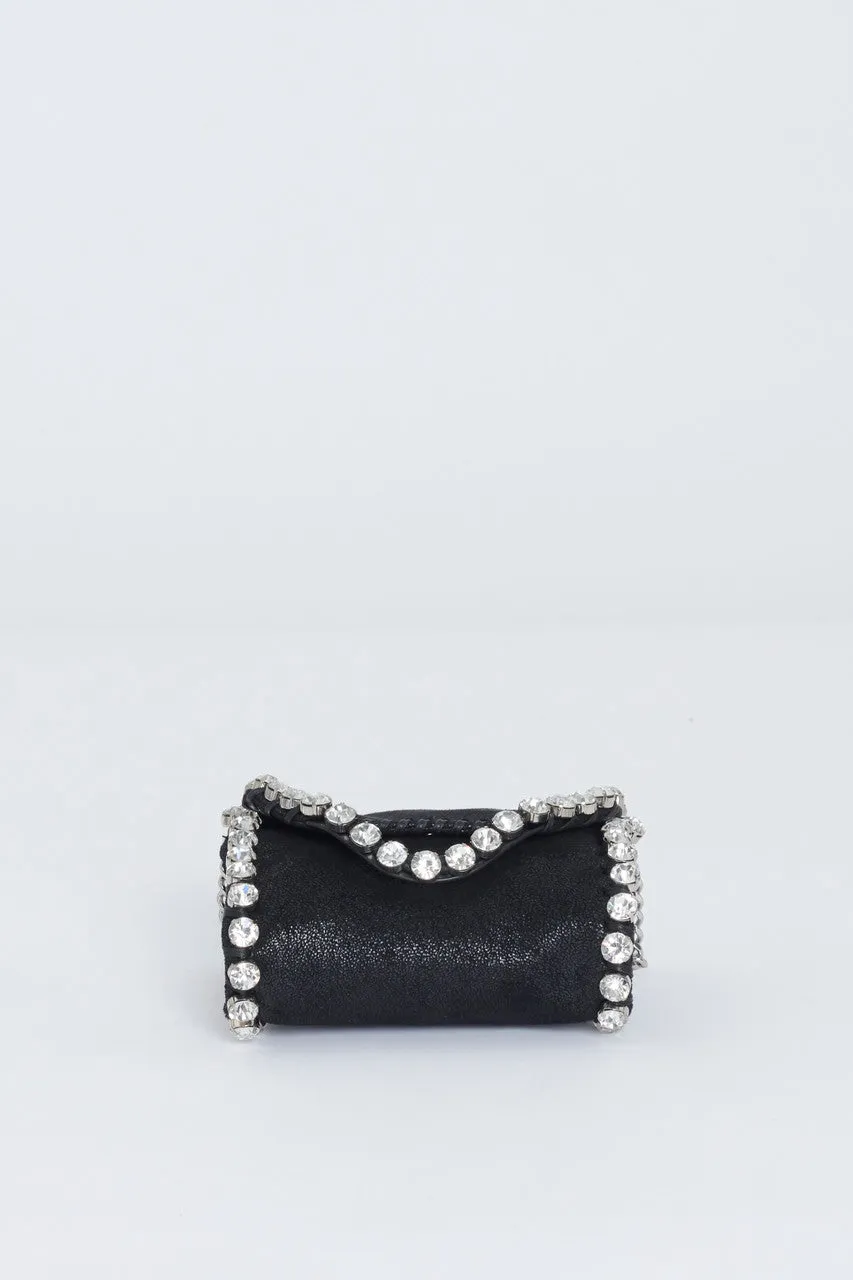 Black Falabella Tiny Crystal Preowned Bag