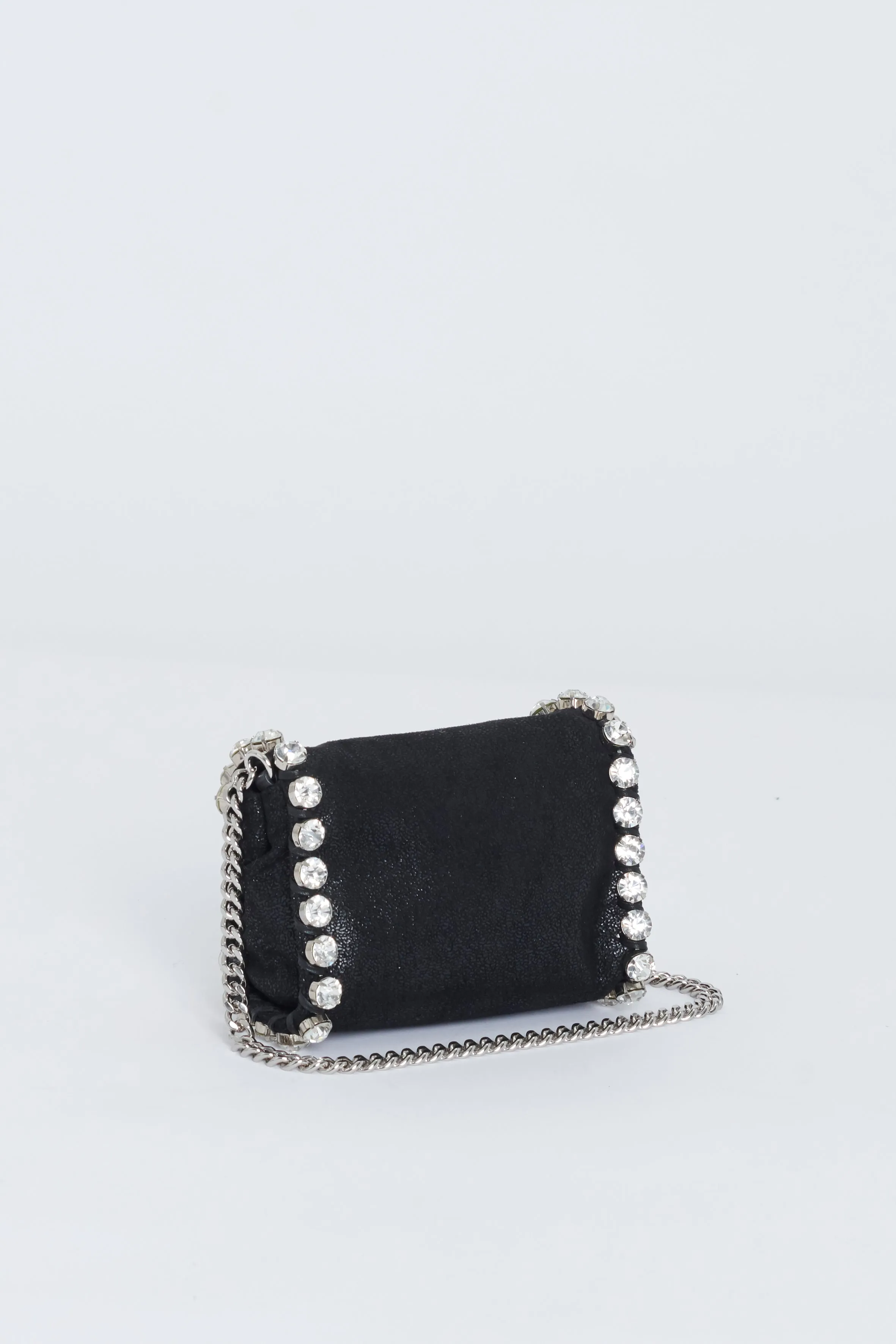 Black Falabella Tiny Crystal Preowned Bag