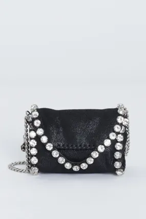 Black Falabella Tiny Crystal Preowned Bag