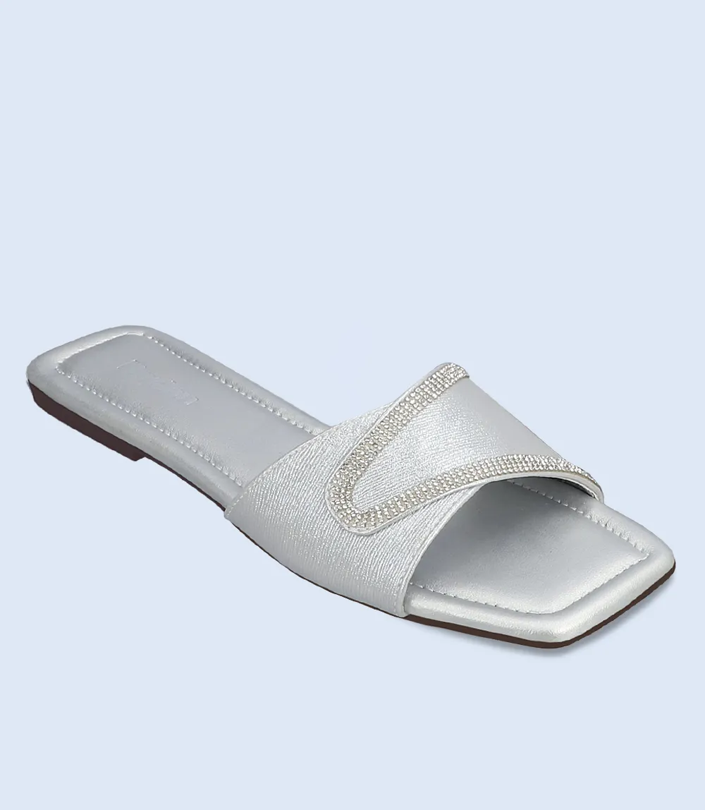 BW10013-SILVER-Women Slipper