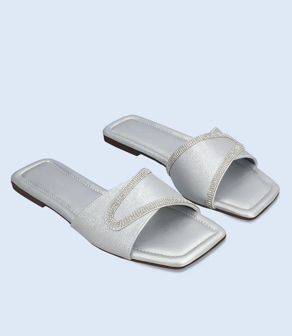 BW10013-SILVER-Women Slipper