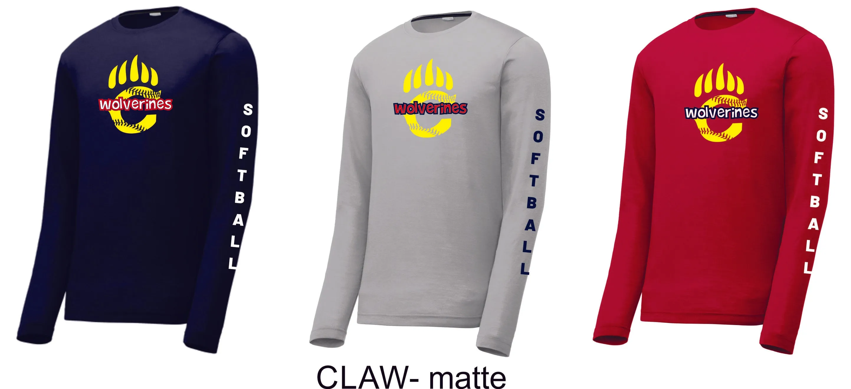 Chap Softball Long Sleeve Tee- 6 design choices