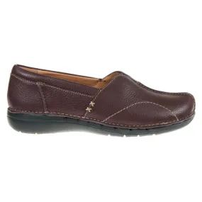 Clarks Un Loop Stride Burgundy Leather Slip-On (Women's)