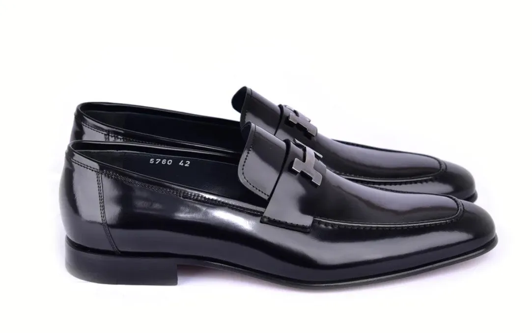 Corrente High Gloss Calfskin Loafer Black