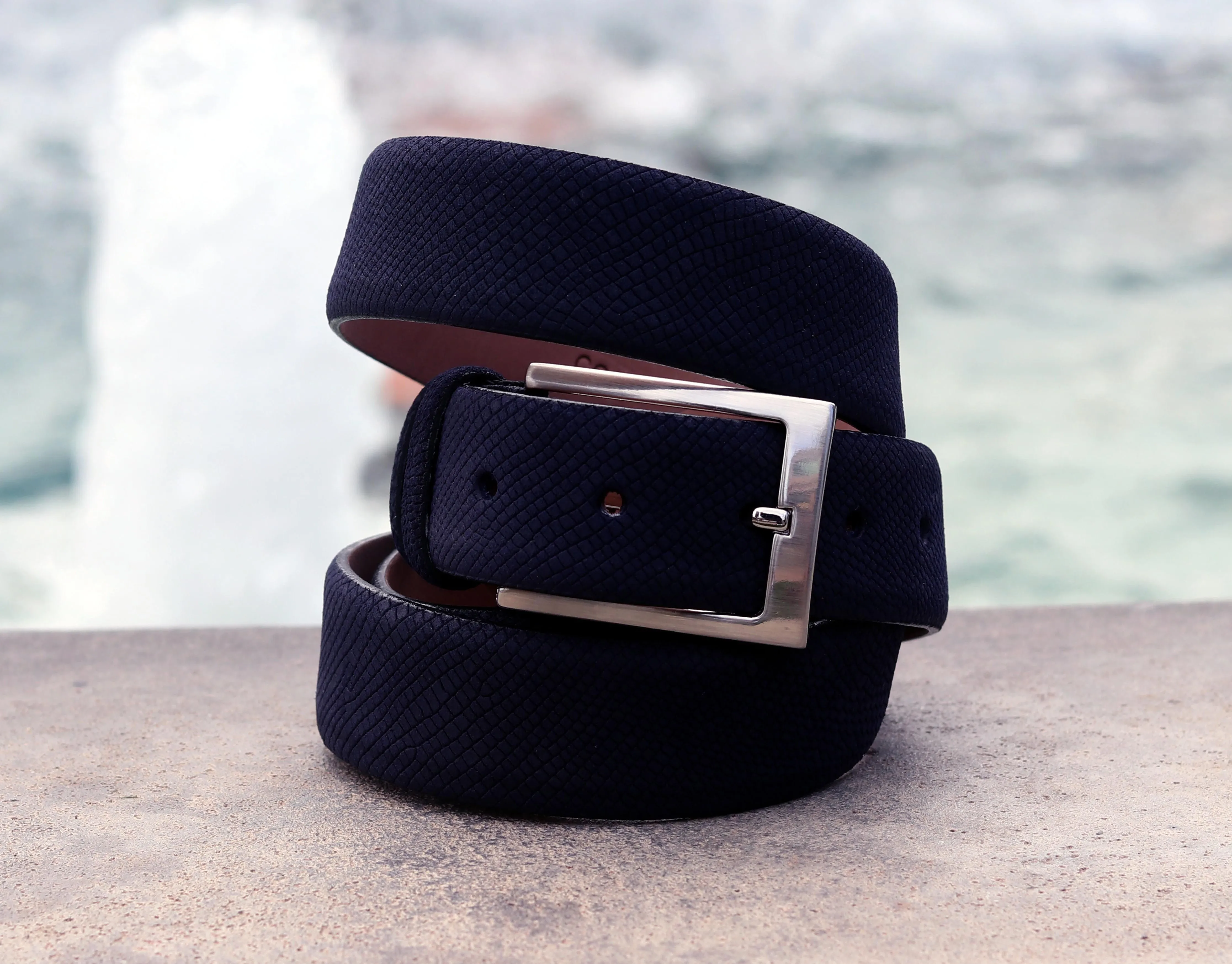 Corrente Suede Belt Navy