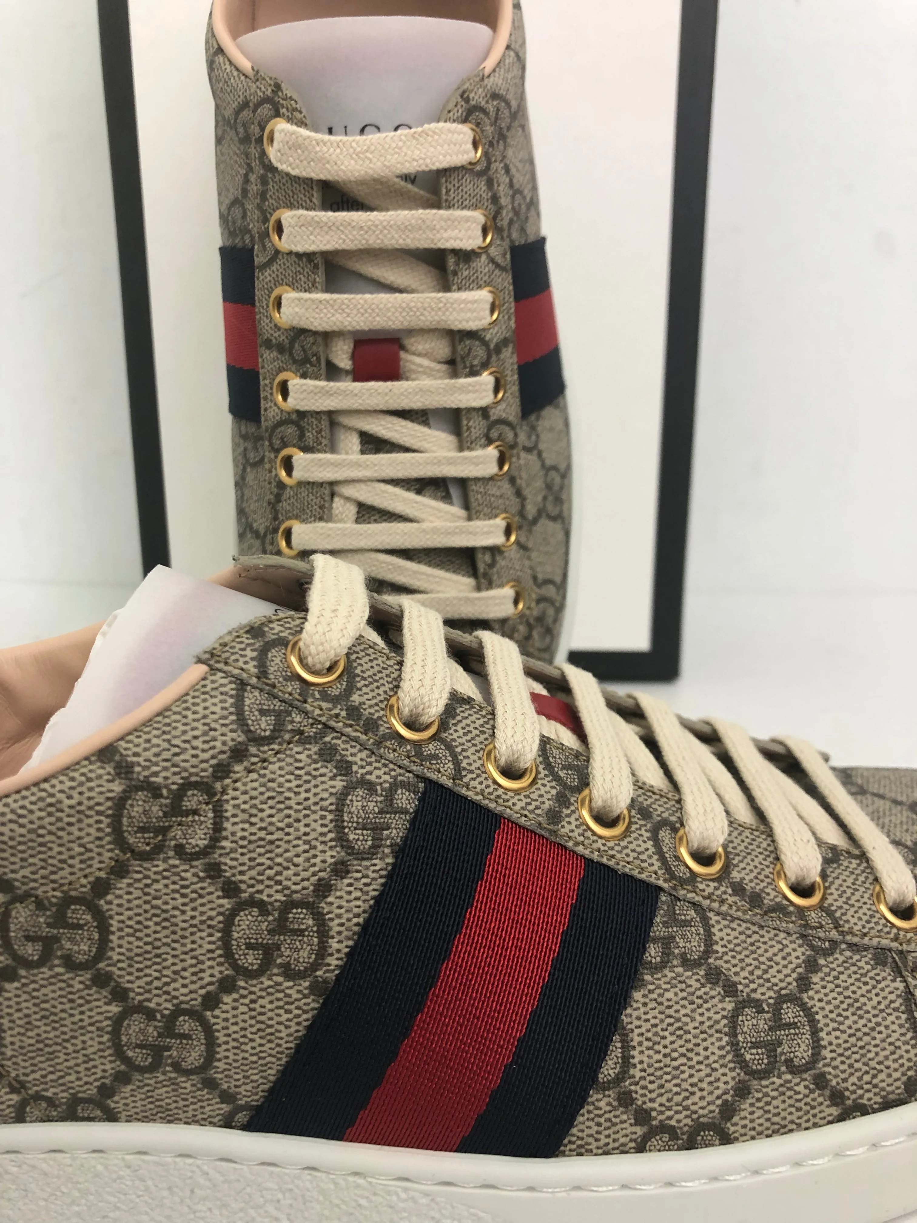 Gucci Women's T.GG Canva Print Supr/NS Size 35 - 38.5