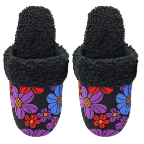 HOTSOX Women's Sherpa Non-Skid Retro Floral Slipper