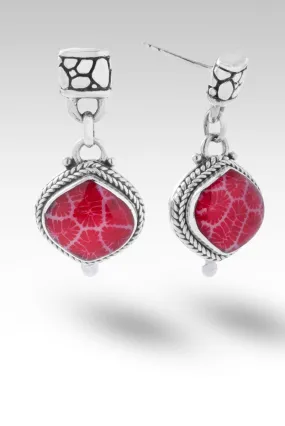 Joyful Earrings™ in Red Indonesian Coral