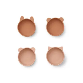 Liewood Iggy Silicone Bowls - 4 Pack - Tuscany Rose Mix