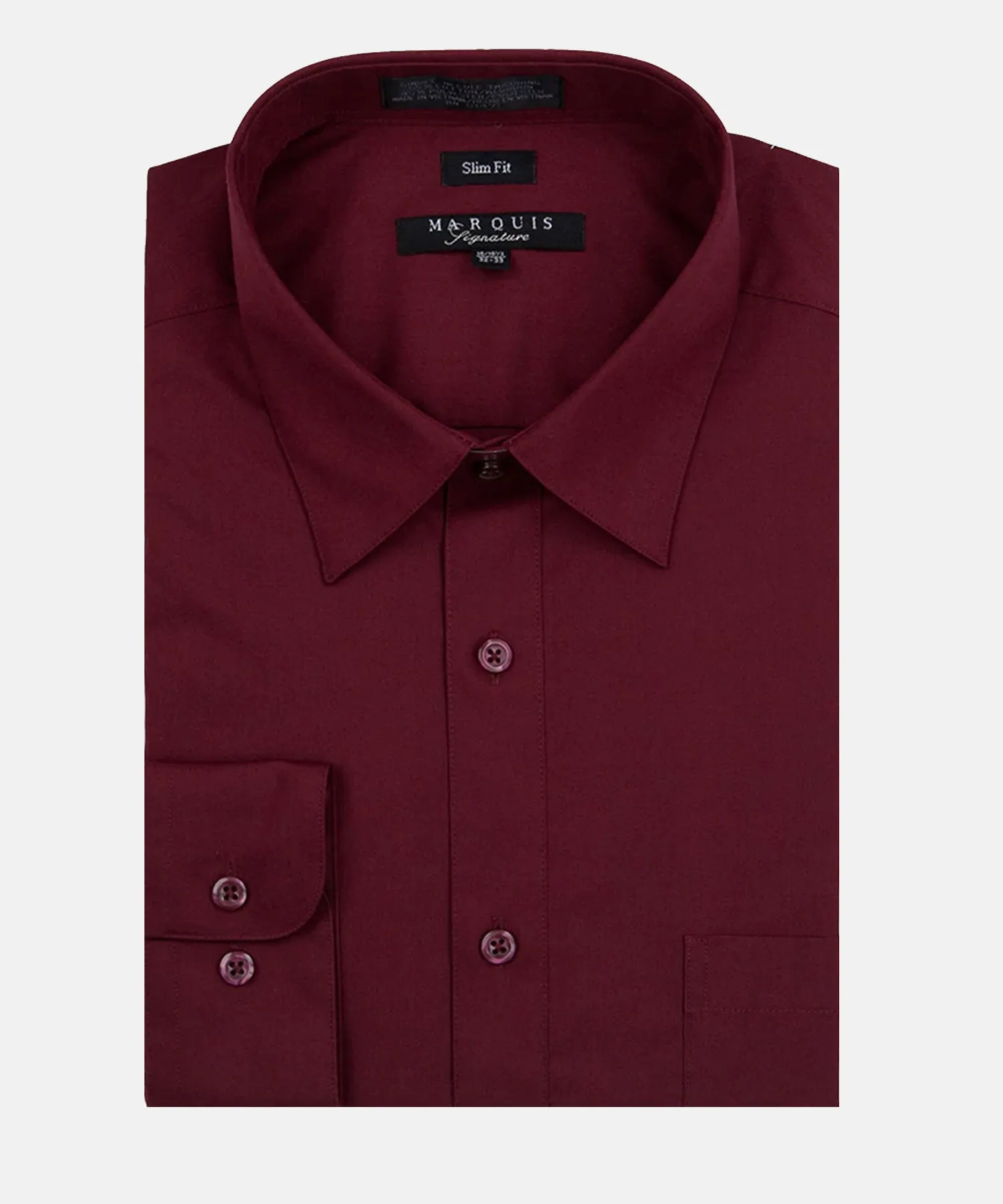 Marquis Slim Fit Dress Shirt - Burgundy