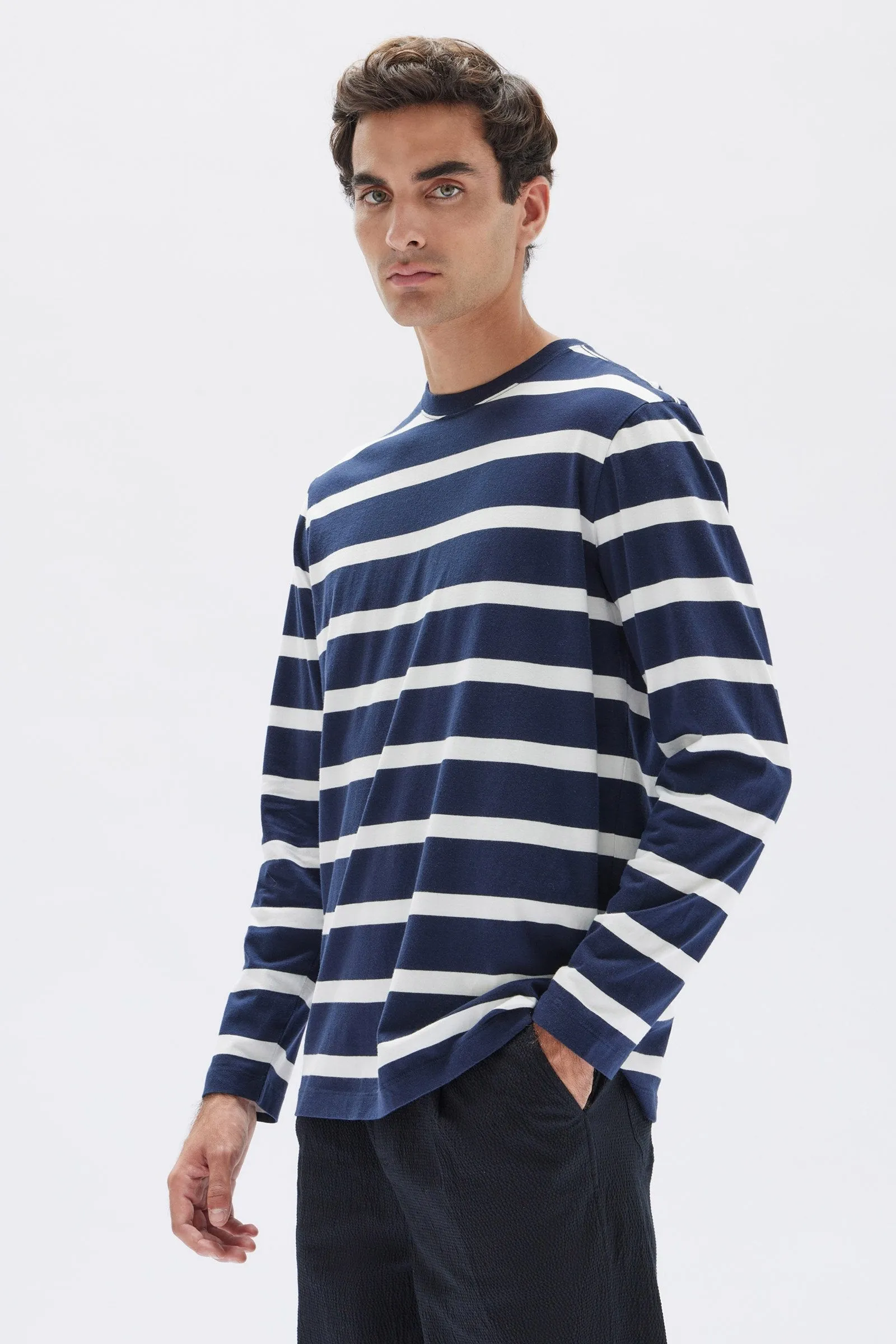 Mens Tyler Stripe Long Sleeve Tee