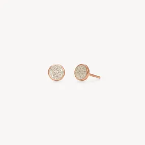 Mini Pavé Disc Stud Earrings