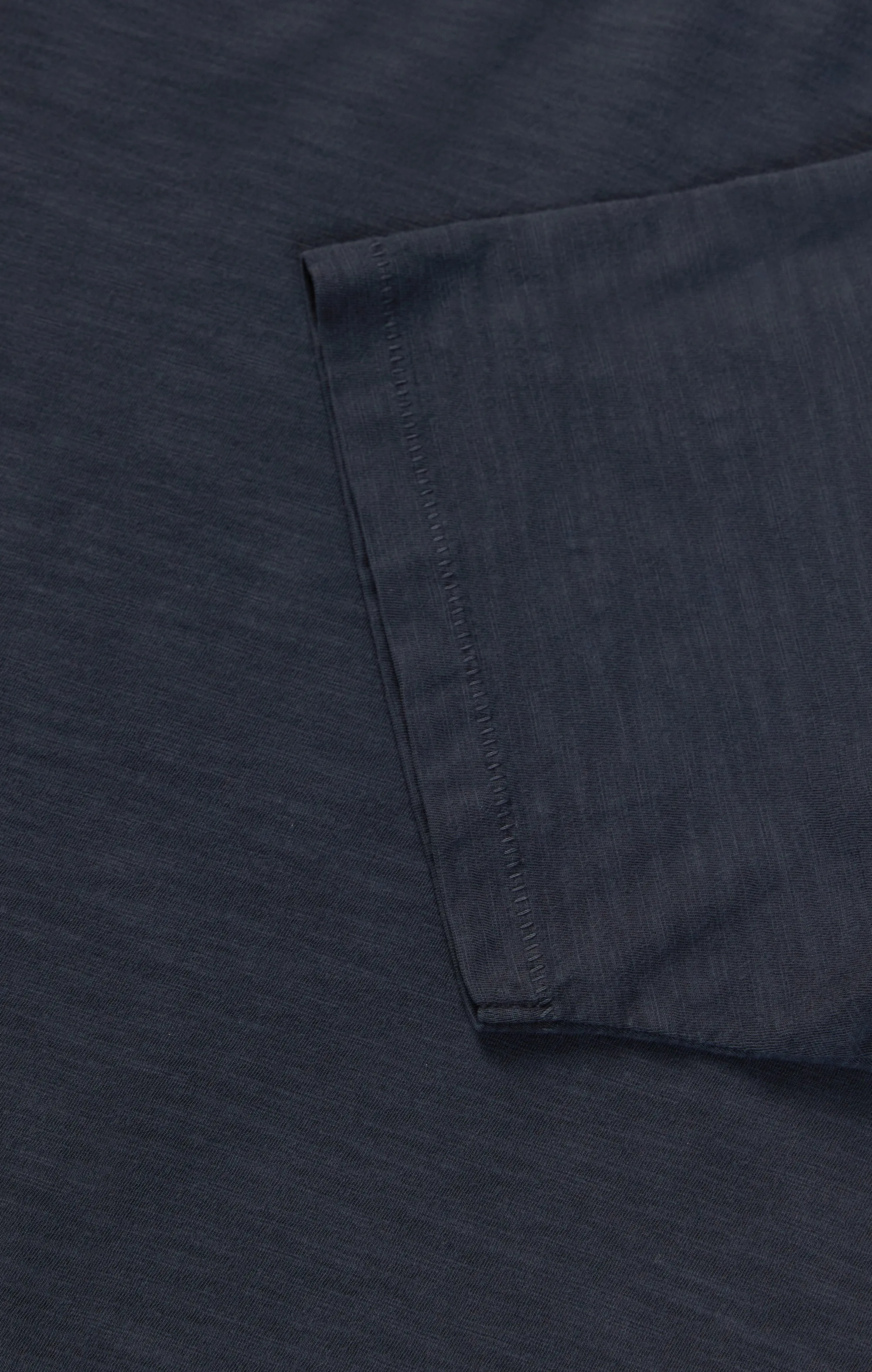 Slub Crew Neck T-Shirt in Dark Navy