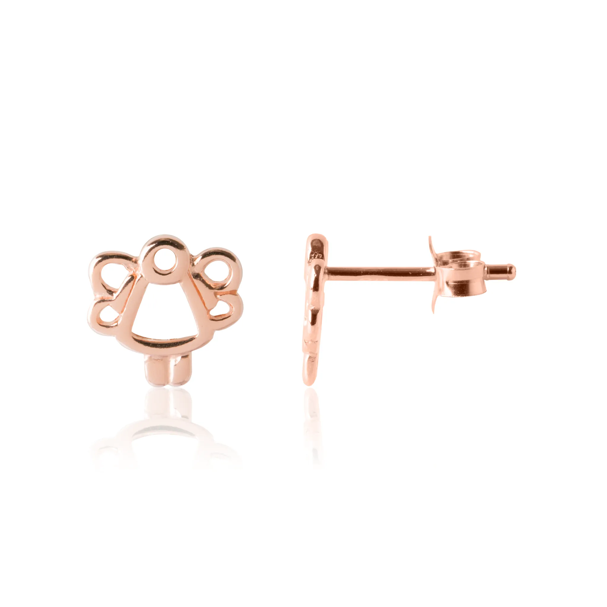 Sweet Shiny Angel Earrings - Rose Gold