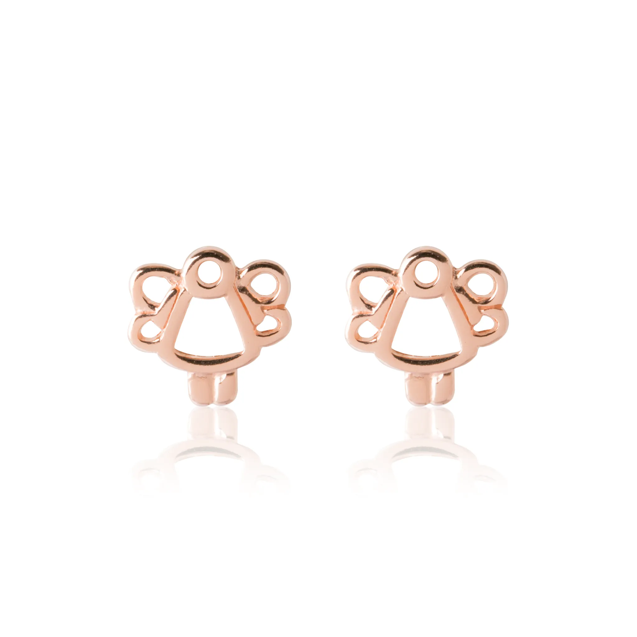 Sweet Shiny Angel Earrings - Rose Gold