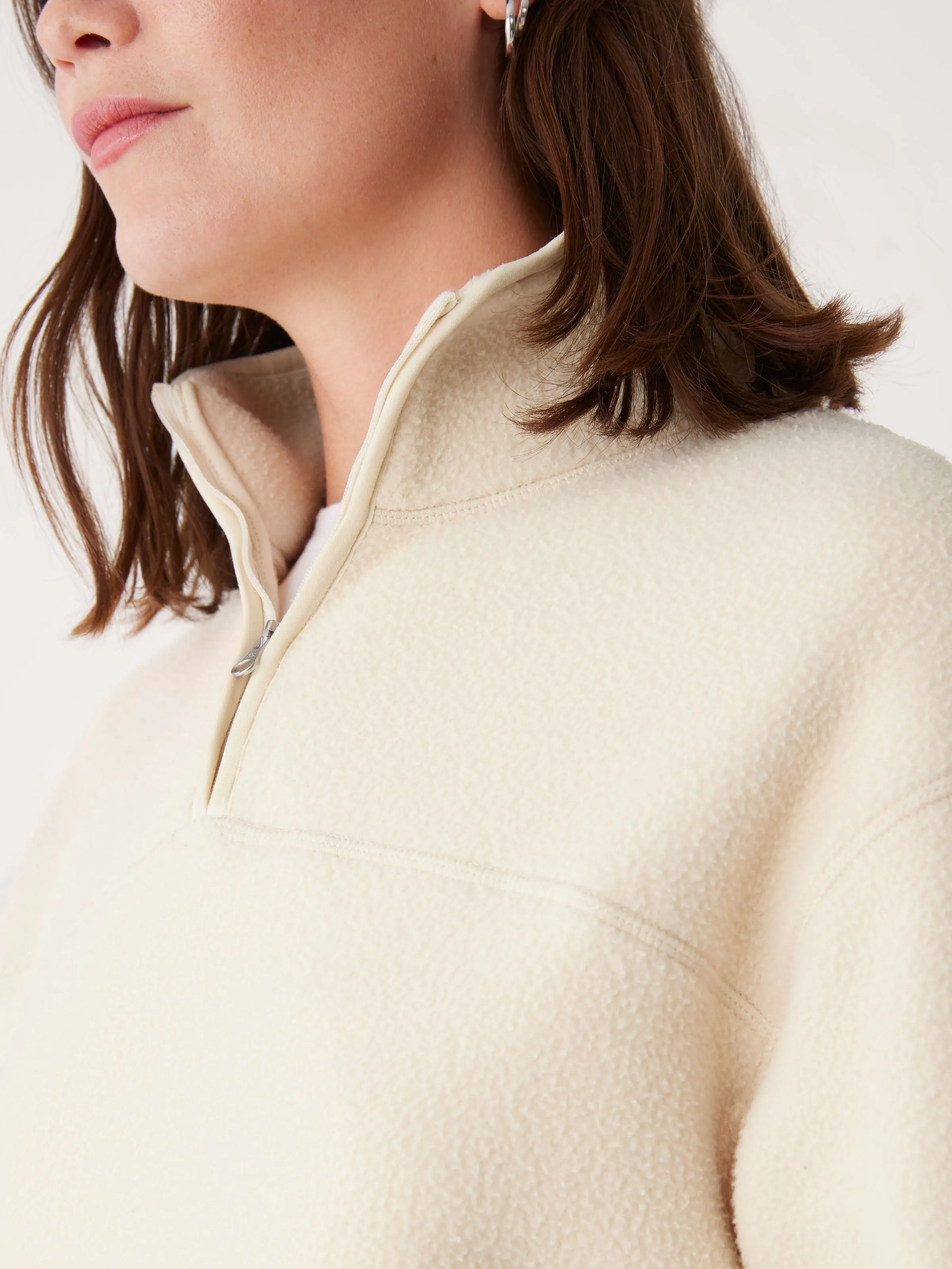 The Axis Polar Fleece Pullover in Vanilla