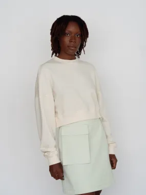 TOLEDO pale green denim skirt