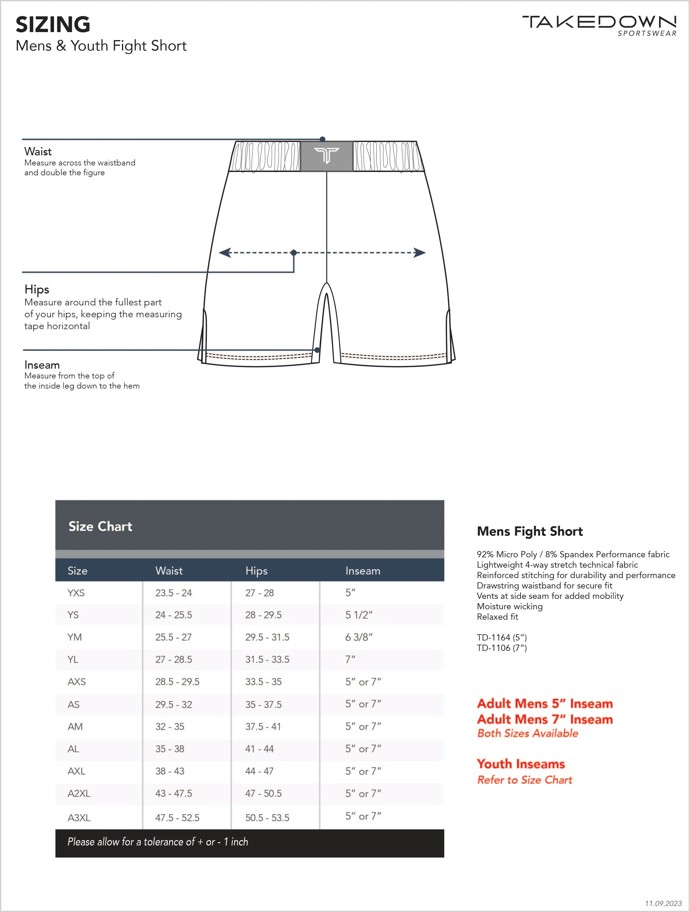 Tomahawk Fight Shorts (5"&7“ Inseam)