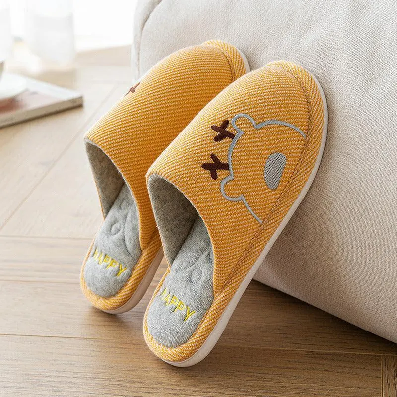 Unisex Linen Massage Slippers – Comfortable Home Shoes