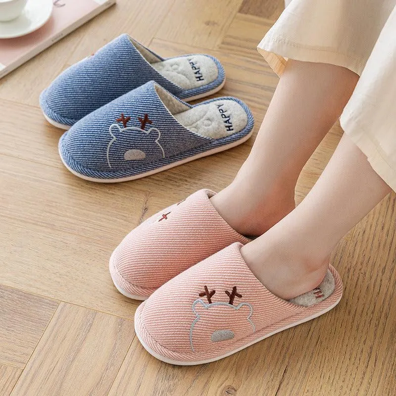 Unisex Linen Massage Slippers – Comfortable Home Shoes