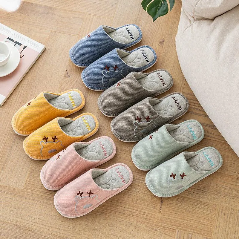 Unisex Linen Massage Slippers – Comfortable Home Shoes