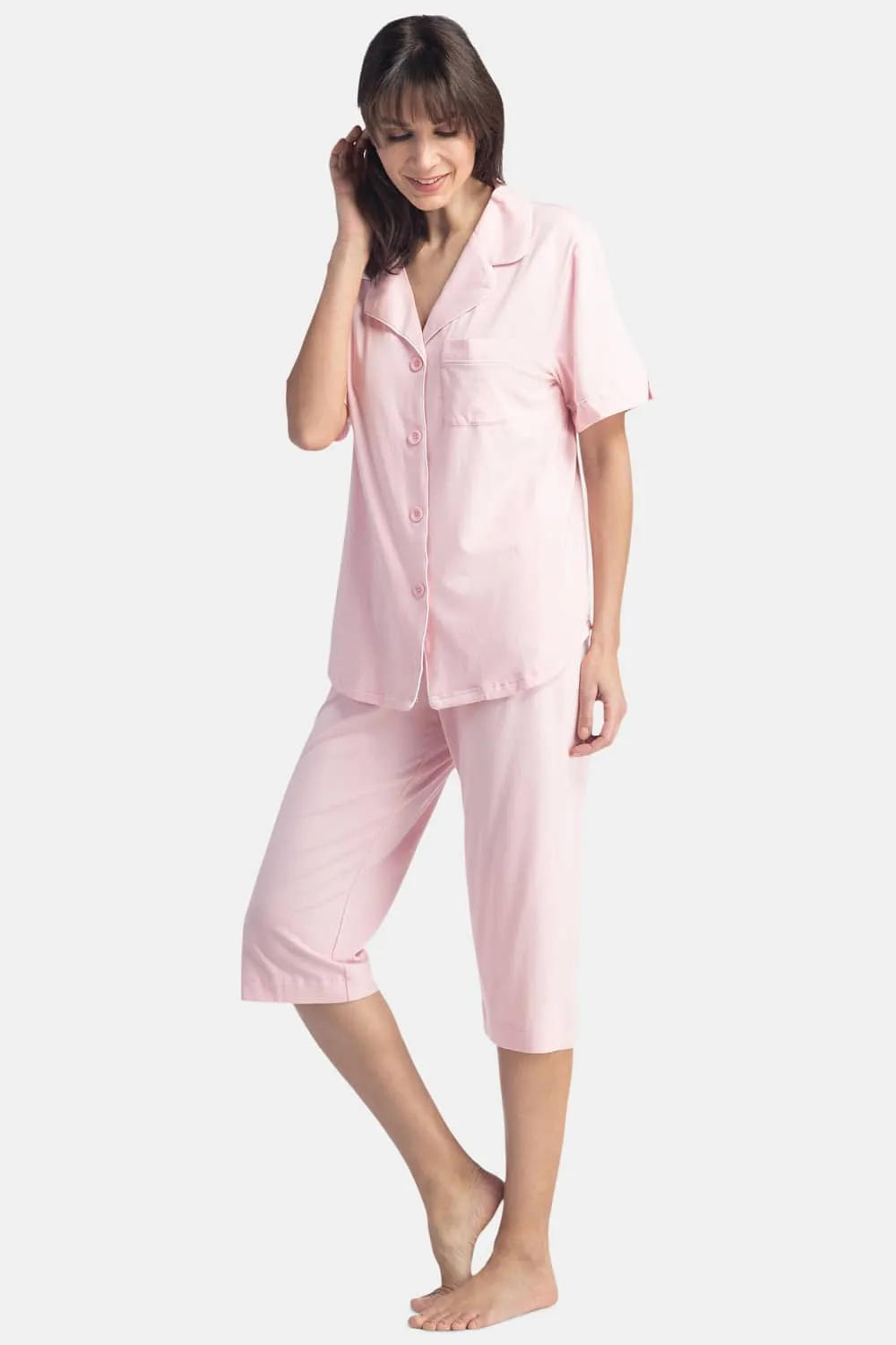 Women's Jersey Capri Pajama Set with Gift Box