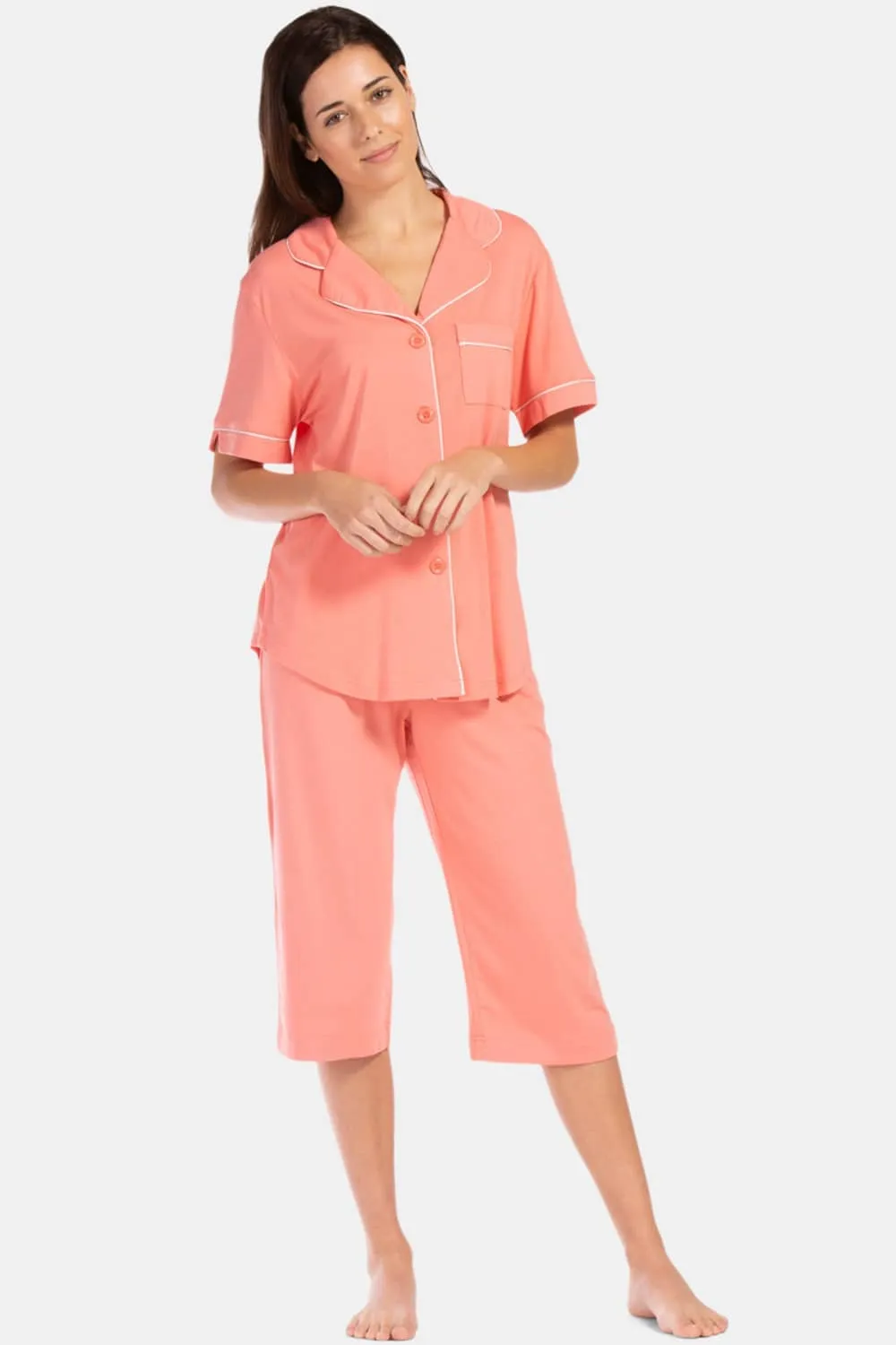 Women's Jersey Capri Pajama Set with Gift Box