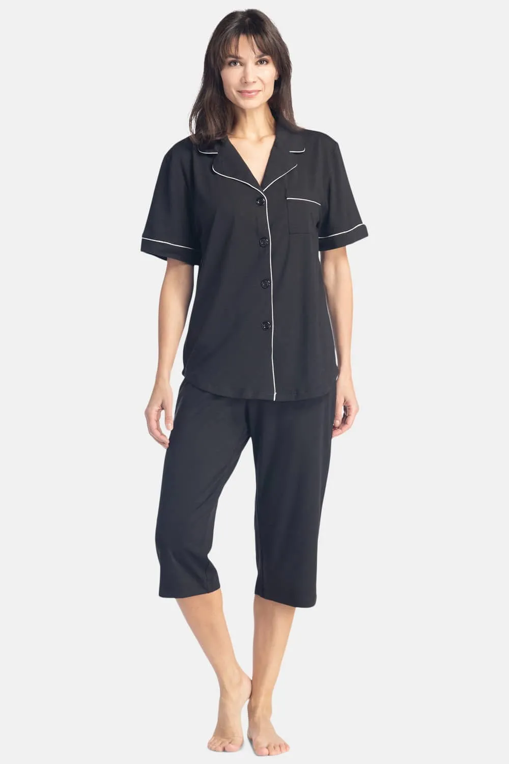 Women's Jersey Capri Pajama Set with Gift Box