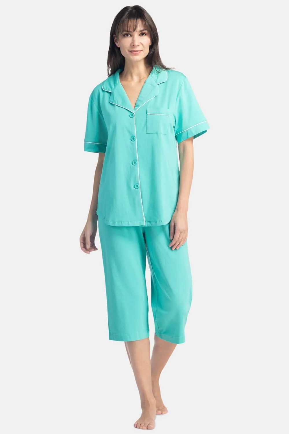 Women's Jersey Capri Pajama Set with Gift Box