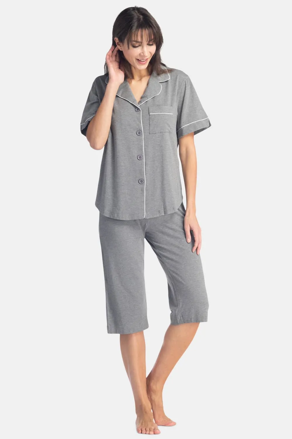 Women's Jersey Capri Pajama Set with Gift Box